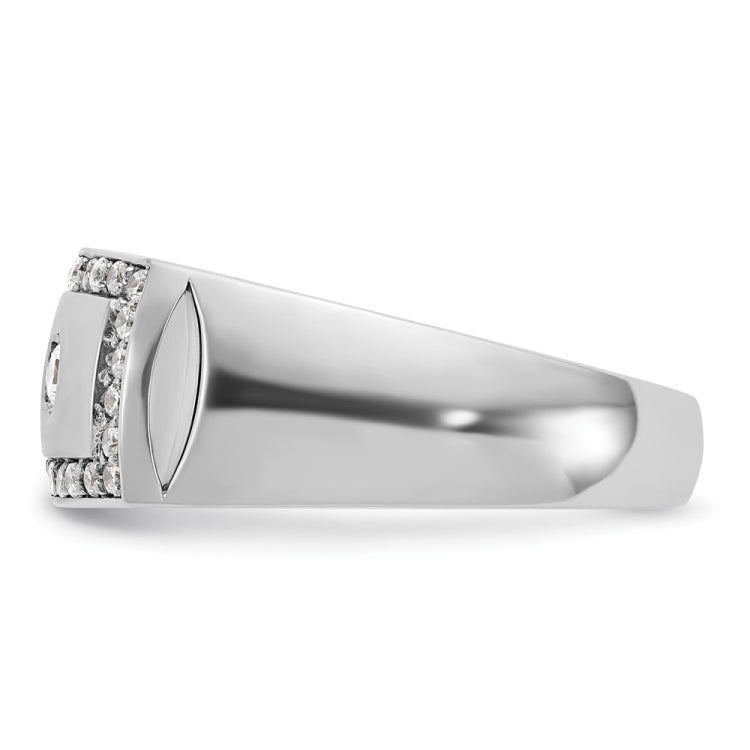 14k White Gold IBGoodman Men's Diamond Ring Mounting