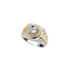 14k Two-Tone Ring for 2ct. Diamond Mounting