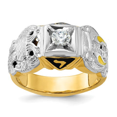 Men's Shriner Solitaire Ring Shrine and Eagle Mounting