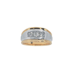Men's Two-Tone Gold Diamond Band **CASTING ONLY**