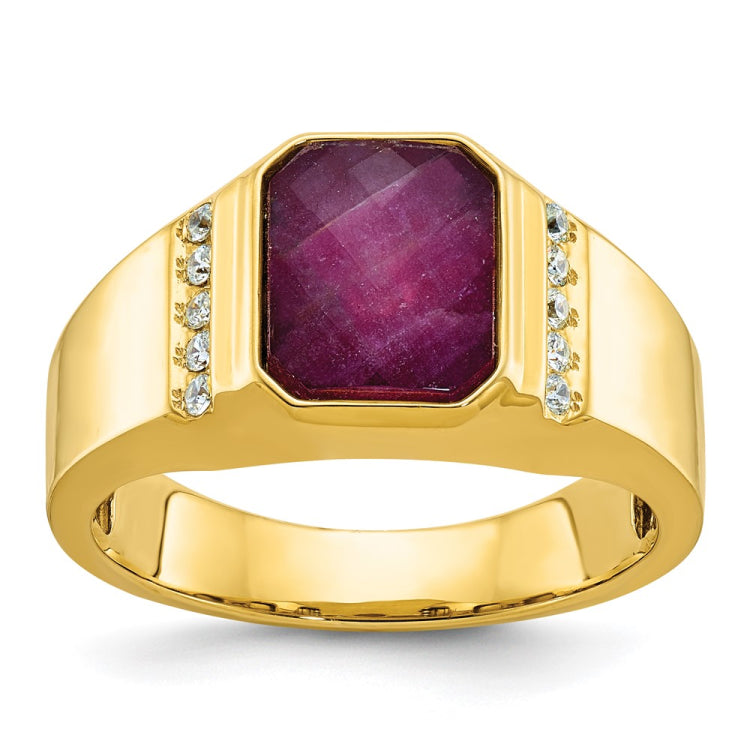 GTS YG DIA/RUBY DOUBLET RING Mounting