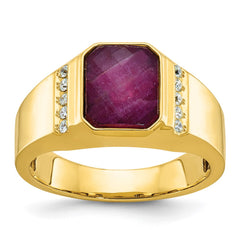 GTS YG DIA/RUBY DOUBLET RING Mounting