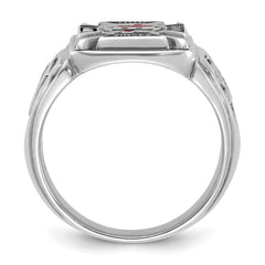 10kw IBGoodman Mens Knights Templar Enameled Masonic Ring