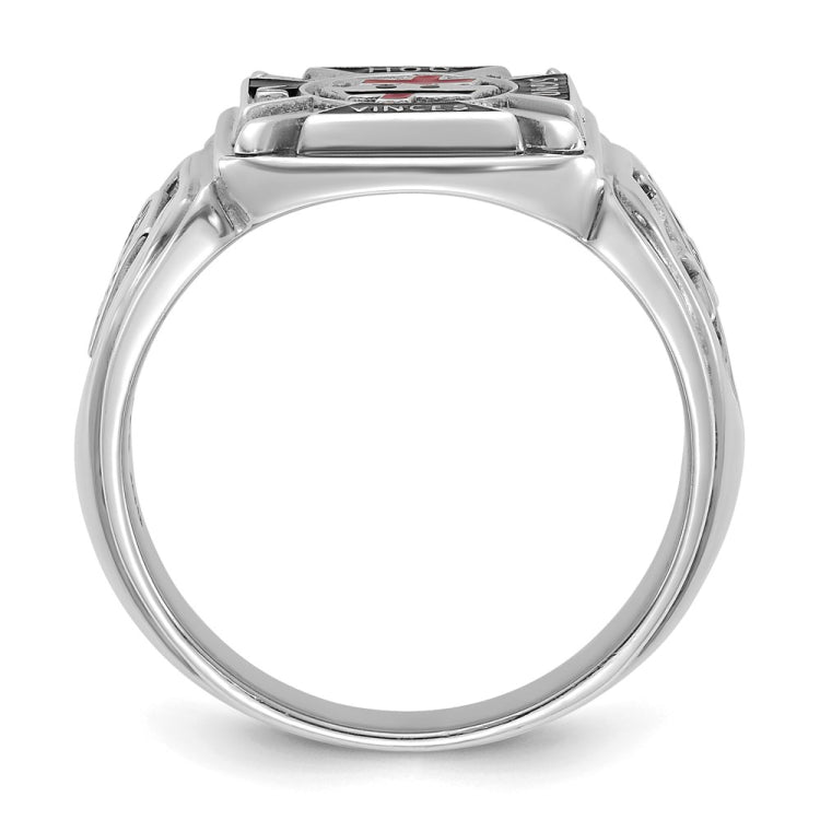 14kw IBGoodman Mens Knights Templar Enameled Masonic Ring