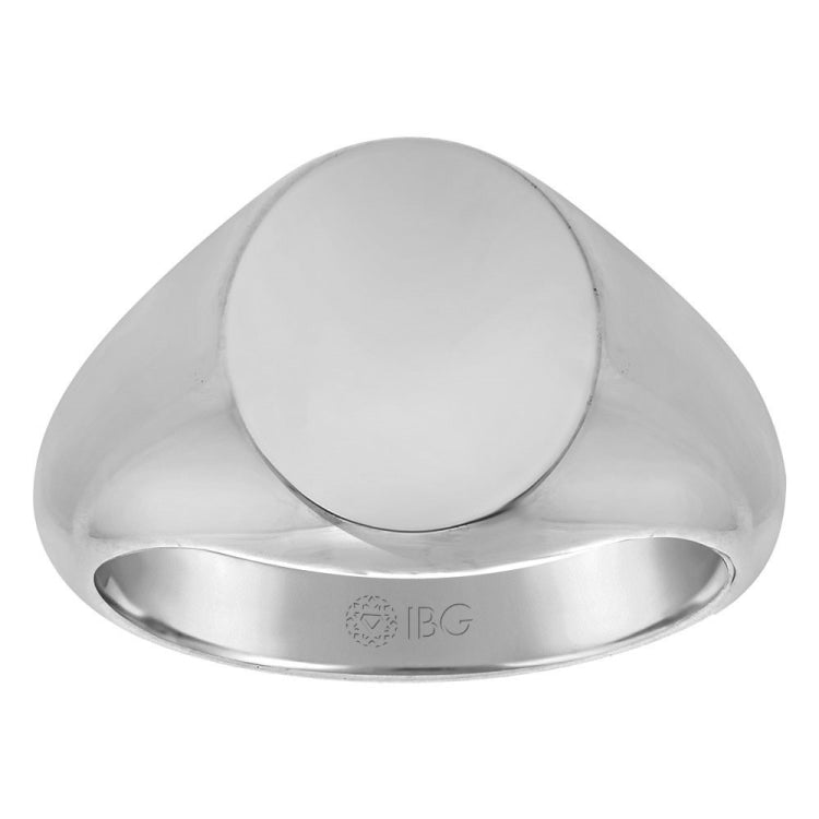 10kw 14mm x 12mm Oval Face Signet Ring.