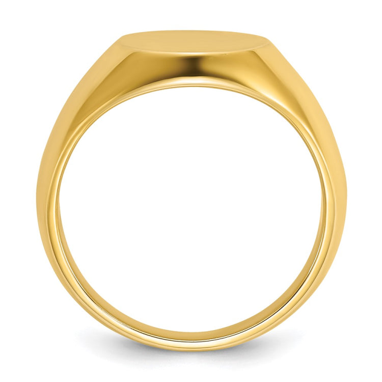 10K Polished Signet Men's Ring