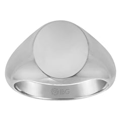 14kw 14mm x 12mm oval face signet ring.
