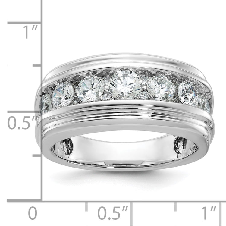 GENTS 2CTTW DIA BAND--GEM ON GEM Mounting