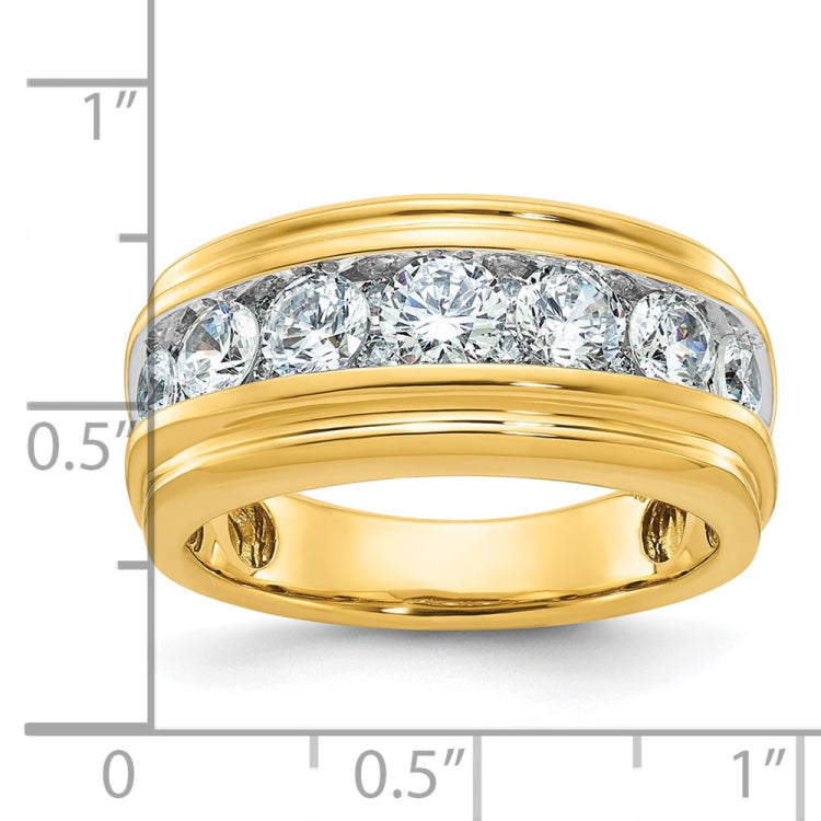 GENTS 2CTTW DIA BAND--GEM ON GEM Mounting