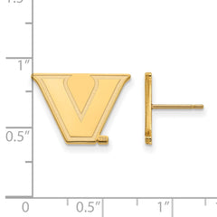 14ky LogoArt Vanderbilt University Small Post Earrings