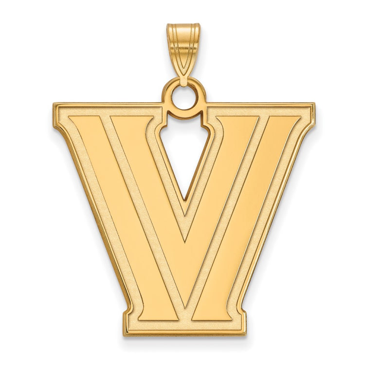14k Gold LogoArt Villanova University Letter V Extra Large Pendant