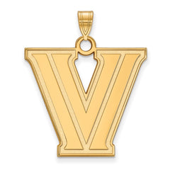 14k Gold LogoArt Villanova University Letter V Extra Large Pendant