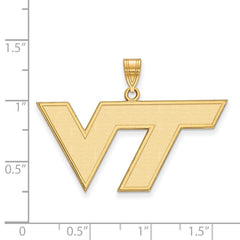 14k Gold LogoArt Virginia Tech V-T Large Pendant