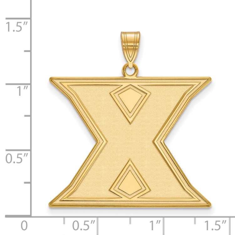 14k Gold LogoArt Xavier University Letter X Extra Large Pendant