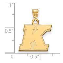 14k Gold LogoArt Kent State University Letter K Small Pendant