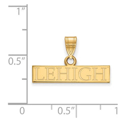 14k Gold LogoArt Lehigh University Small Bar Pendant
