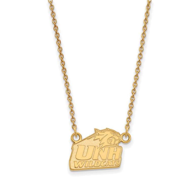 14k Gold LogoArt University of New Hampshire Small Pendant 18 inch Necklace