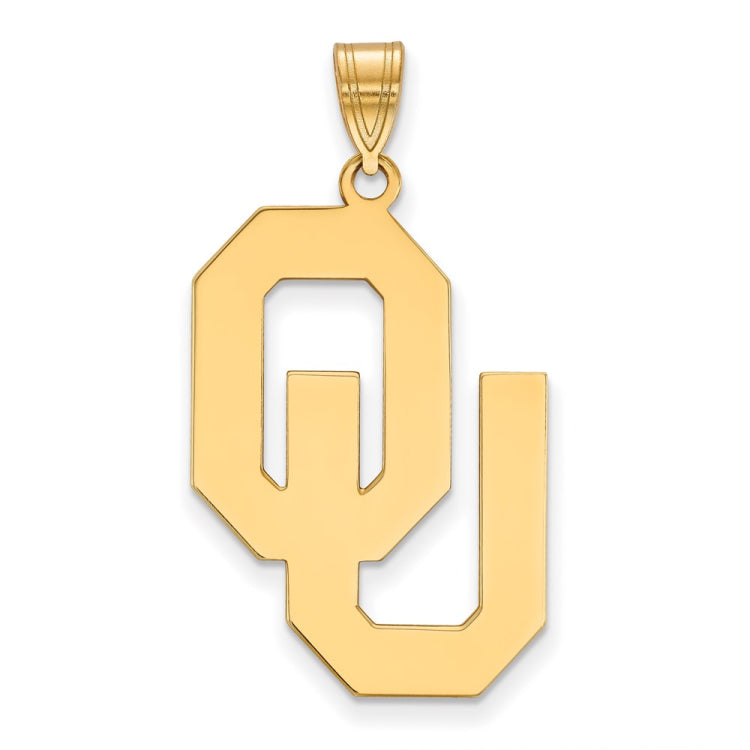 14k Gold LogoArt University of Oklahoma O-U Extra Large Pendant