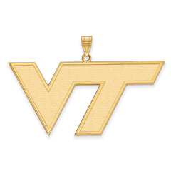 14k Gold LogoArt Virginia Tech V-T Extra Large Pendant