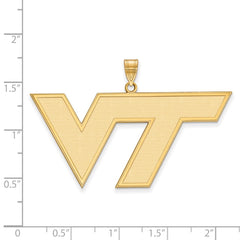 14k Gold LogoArt Virginia Tech V-T Extra Large Pendant