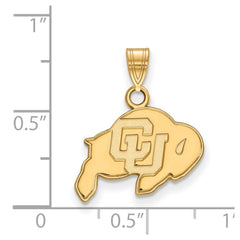 14k Gold LogoArt University of Colorado Buffalo Small Pendant
