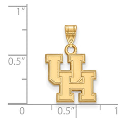 14k Gold LogoArt University of Houston U-H Small Pendant