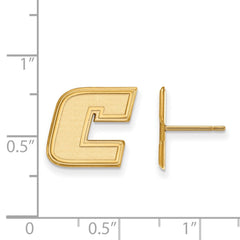 10k Gold LogoArt University of Tennessee at Chattanooga Letter C Small Post Earrings