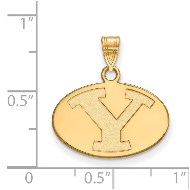 14k Gold LogoArt Brigham Young University Letter Y Small Pendant