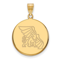 14k Gold LogoArt Missouri Western State University Griffon Large Disc Pendant