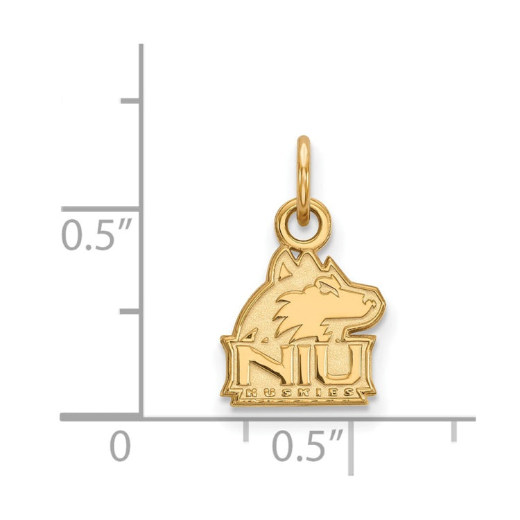 14k Gold LogoArt Northern Illinois University N-I-U Huskies Extra Small Pendant