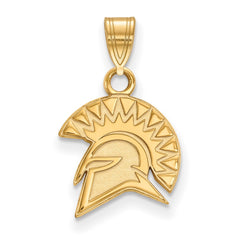 14k Gold LogoArt San Jose State University Spartan Small Pendant