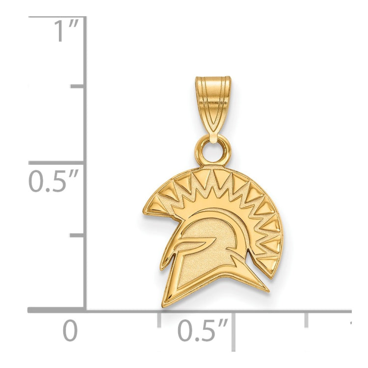 14k Gold LogoArt San Jose State University Spartan Small Pendant