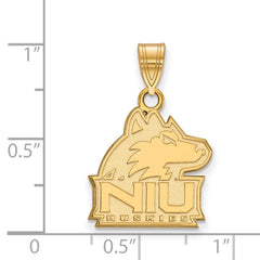14k Gold LogoArt Northern Illinois University N-I-U Huskies Medium Pendant
