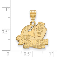 14k Gold LogoArt Old Dominion University Medium Pendant