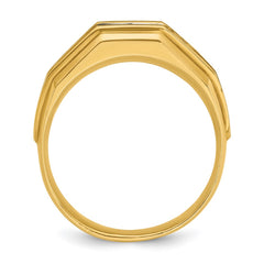 10k IBGoodman Men's Polished and Satin 5-Stone Ring Mounting