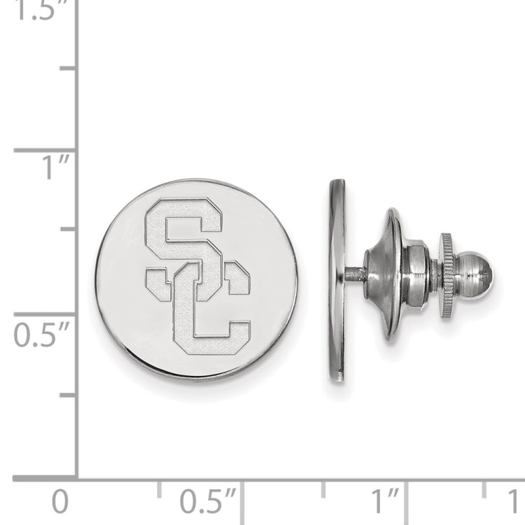 14k White Gold University of Southern California S-C Lapel Pin