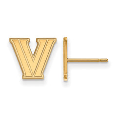 14k Gold LogoArt Villanova University Letter V Extra Small Post Earrings