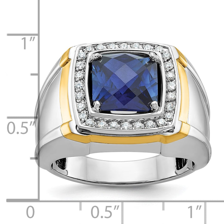 Men's Two-tone and Checkerboard Onyx Ring Mounting