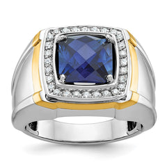 Men's Two-tone and Checkerboard Onyx Ring Mounting