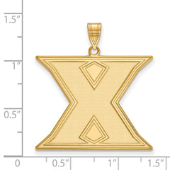10k Gold LogoArt Xavier University Letter X Extra Large Pendant