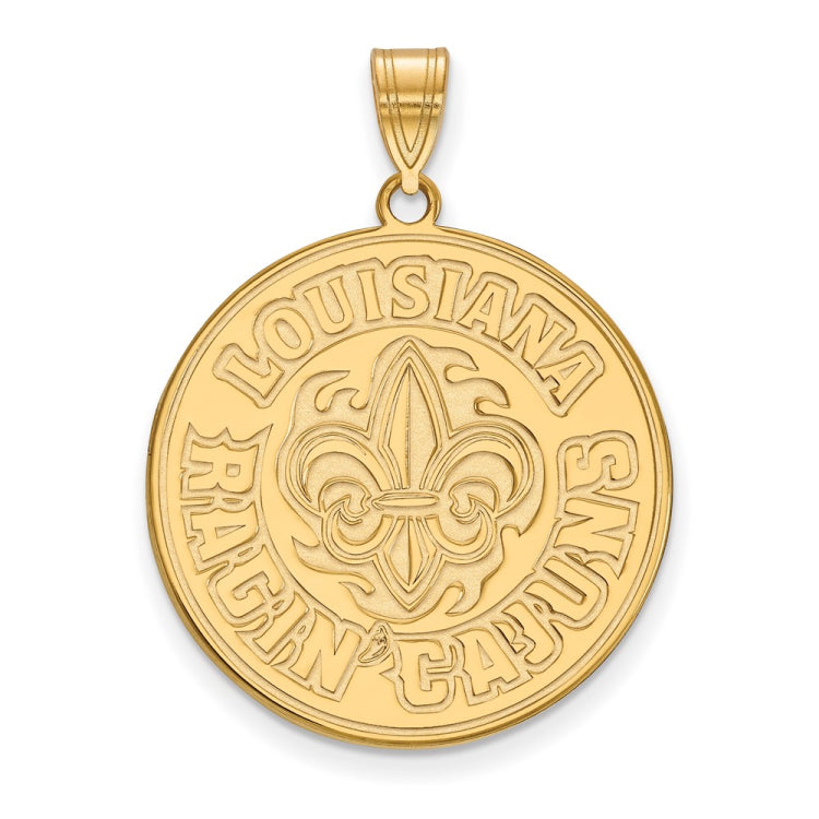 10k Gold LogoArt University of Louisiana at Lafayette Extra Large Pendant