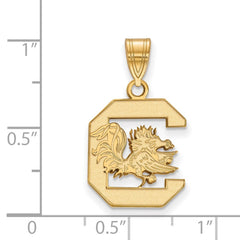 10k Gold LogoArt University of South Carolina Medium Pendant