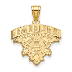 10k Gold LogoArt University of New Orleans U-N-O Extra Large Pendant