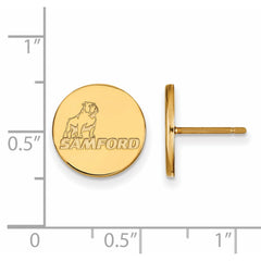 10k Gold LogoArt Samford University Small Post Earrings