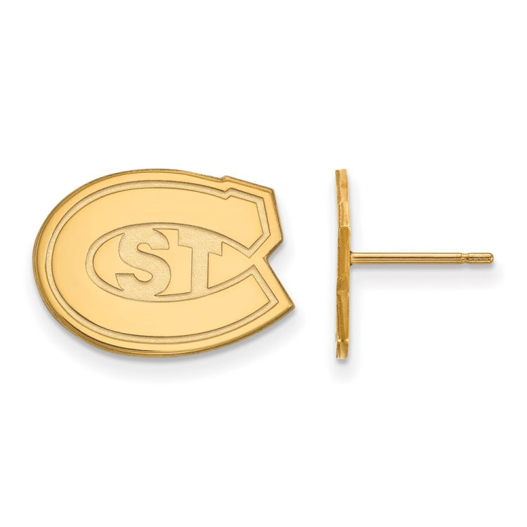 10k Gold LogoArt St. Cloud State University Small Post Earrings