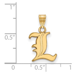14k Gold LogoArt University of Louisville Letter L Small Pendant