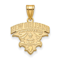 14k Gold LogoArt University of New Orleans U-N-O Medium Pendant