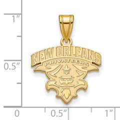 14k Gold LogoArt University of New Orleans U-N-O Medium Pendant