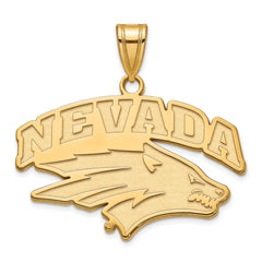 14k Gold LogoArt University of Nevada-Reno Large Pendant