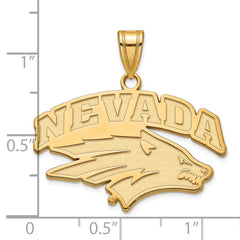 14k Gold LogoArt University of Nevada-Reno Large Pendant